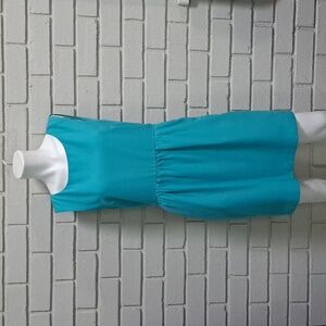 J. Crew Blue Sleeveless Lined Pleated Dress. Size 8 NWOT